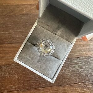 5CT Moissanite 925 Sterling Silver Adjustable Ring Diamond Look Engagement State